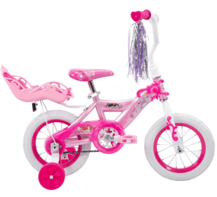 Huffy 12" Disney Princess Kids' Bike, Fits Riders 3'1" - 3'5", Pink, Child, Girl's