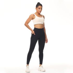 Adding Velvet In Winter Pocket Ankle Pants (Option: Black-S)