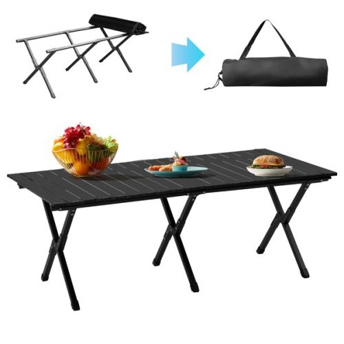 116X60X42cm Black Camping Roll Table 116X60X42cm Black Camping Roll Table