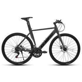A28314 700c Ecarpat Road Bike, 14-Speed Shimano Disc Brakes, Light Weight Aluminum Frame ,Racing Bike City Commuting Road Bicycle for Men Women (Color: Black)