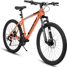 A26322 26-inch mountain bike adult aluminum frame shock absorbing front fork bike 21-speed disc brake mountain bike (Color: as Pic)